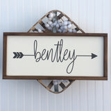 Personalized arrow name sign