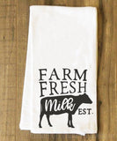 Farmhouse kitchen tea towels, flour sack towels, hanging kitchen towel
